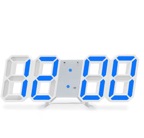3D LED Digital Clock Voice Activated Luminous Silent Alarm Desk Clock