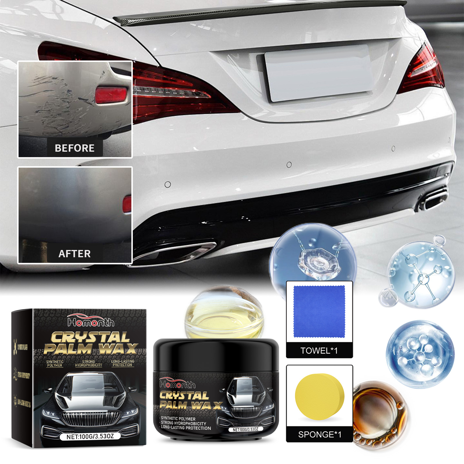 Car Scratch Repair Coating Polishing Paste for Paint Scratch Removal and Refurbishing