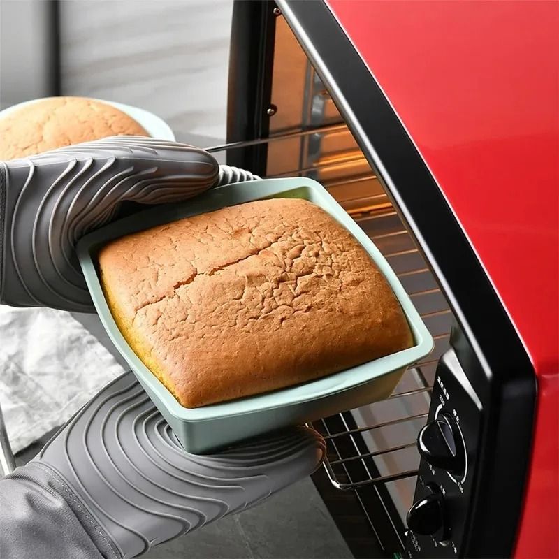 Silicone Square Cake Pan with Non-Slip Handles