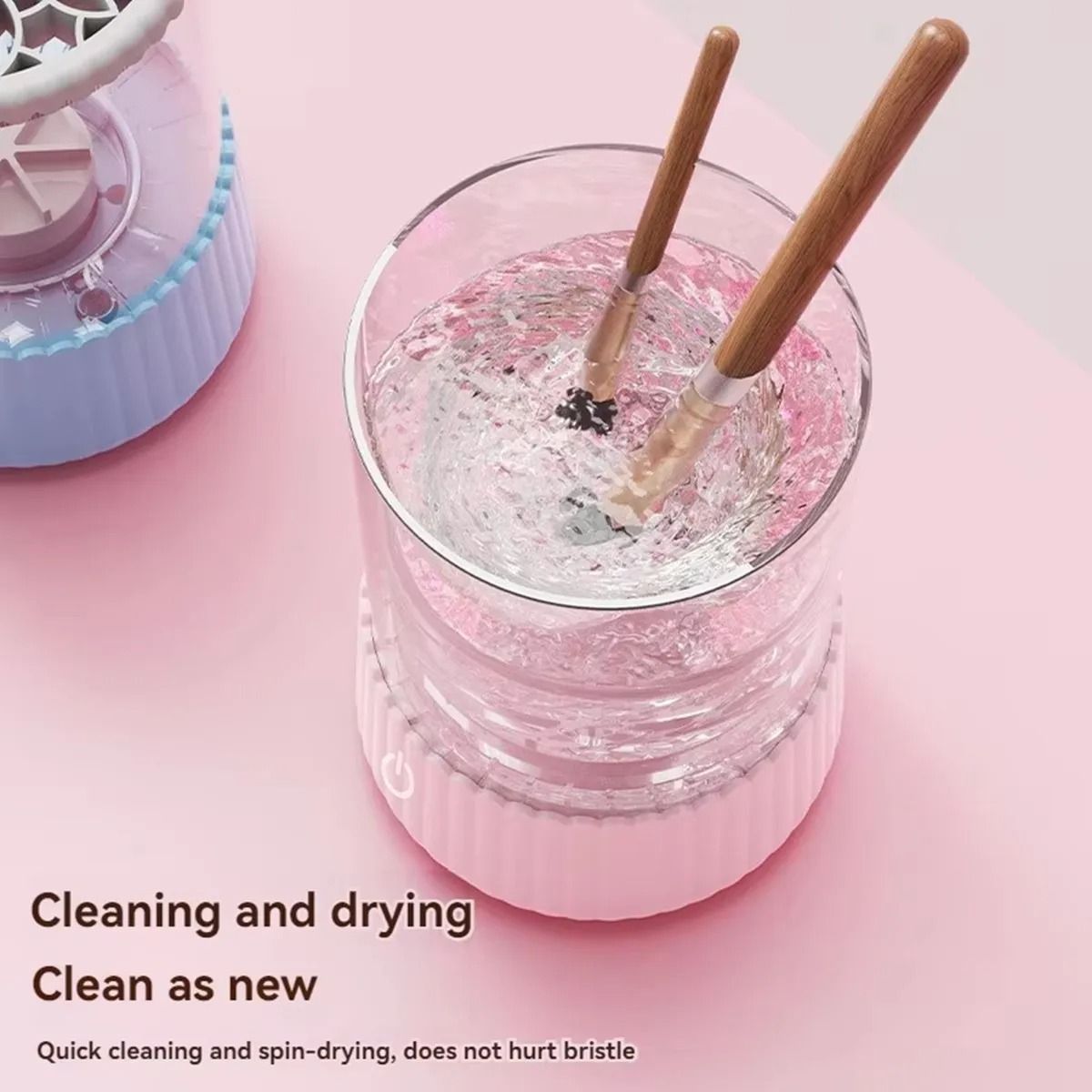 3 In 1 Electric Makeup Brush Cleaner with Rotary Washing and Drying Function