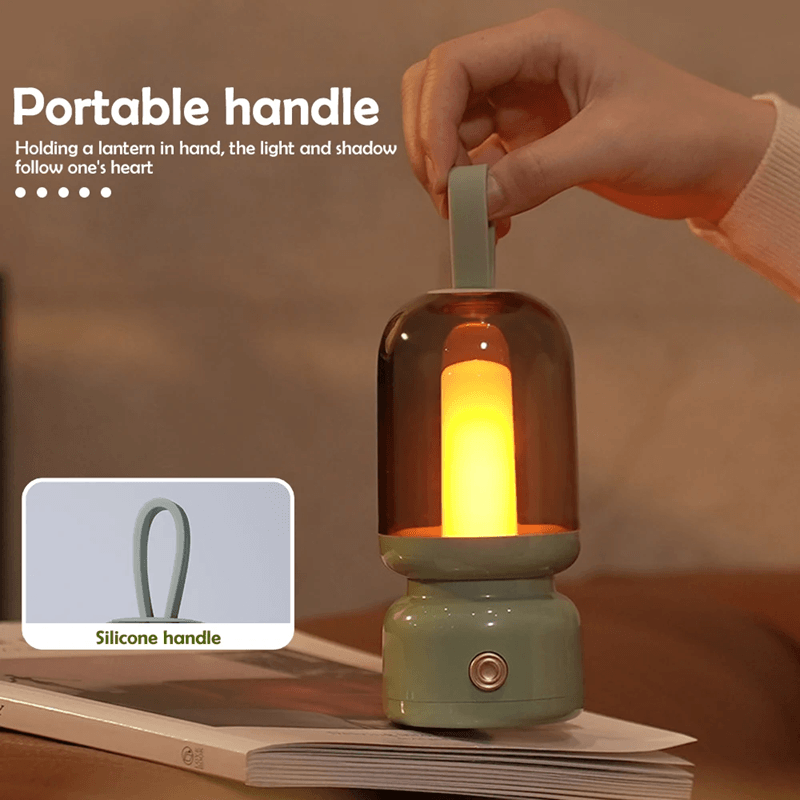 GlowHaven Rechargeable Retro Lantern Night Light