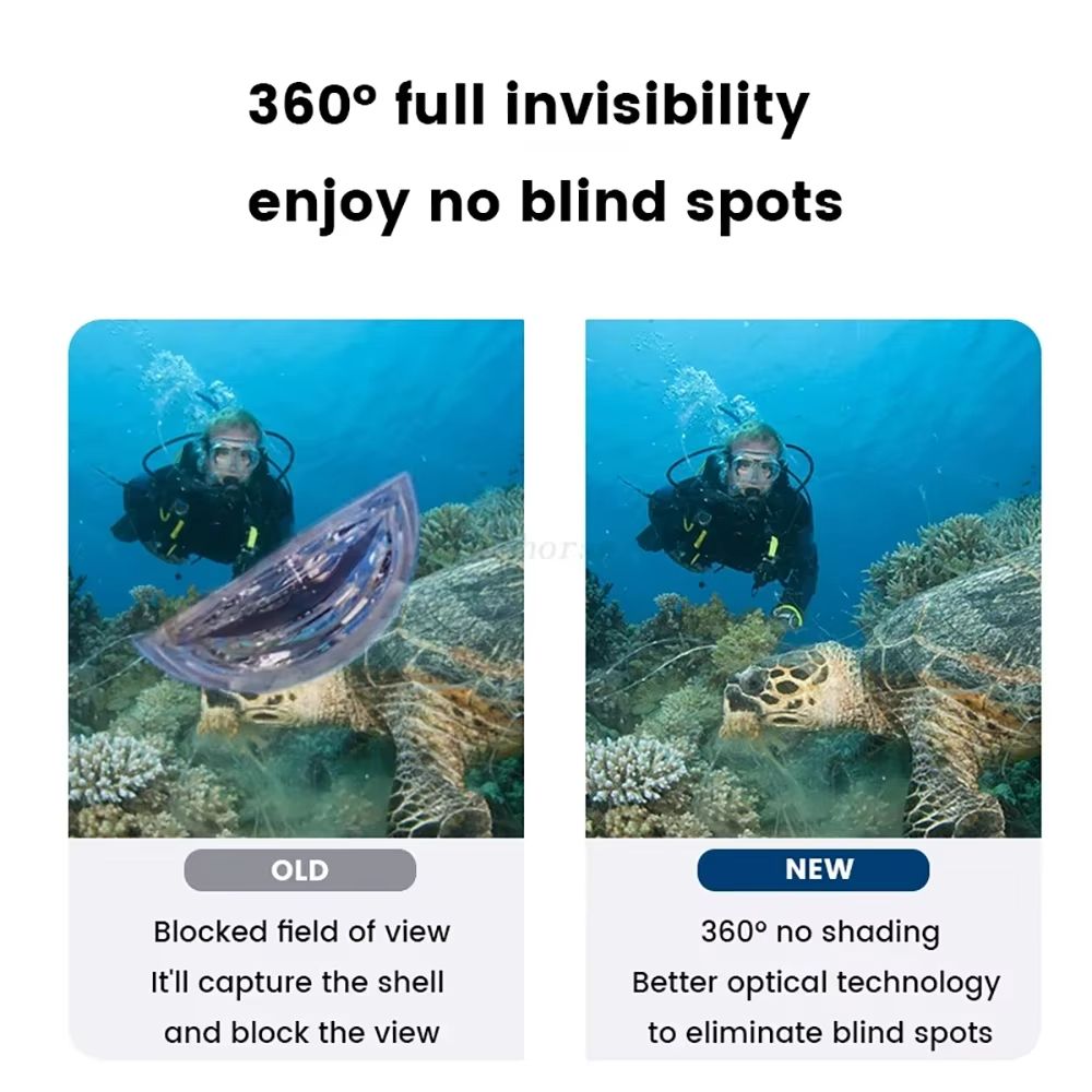 Invisible Dive Case for Insta360 X3 – 50M Waterproof Protective Housing for Deep Underwater Adventure