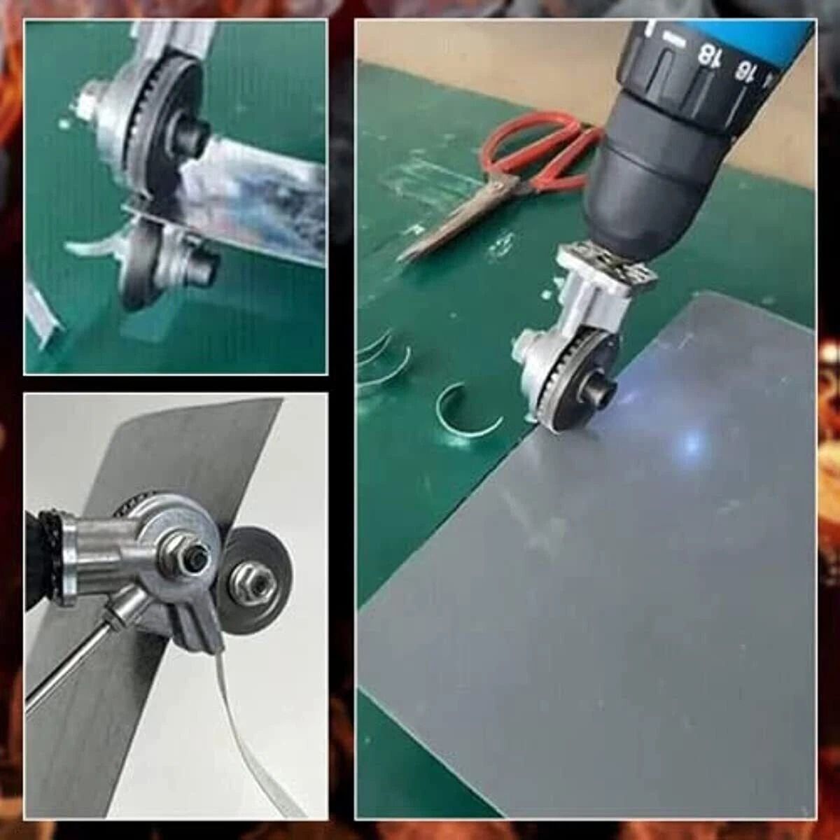Metal Sheet Cutter Nibbler Saw, Electric Drill Shears Plate Cutter Attachment