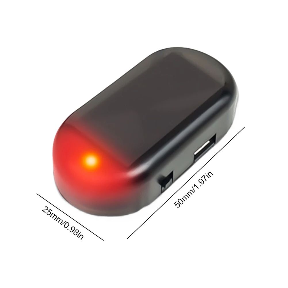 Solar Powered Car Fake Security Light – Super Bright Flashing Imitation Alarm Lamp, Wireless Anti-Theft Strobe Signal wi