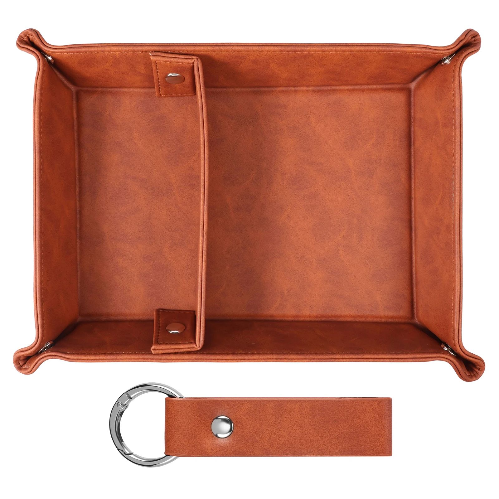 PU Leather Folding Valet Tray