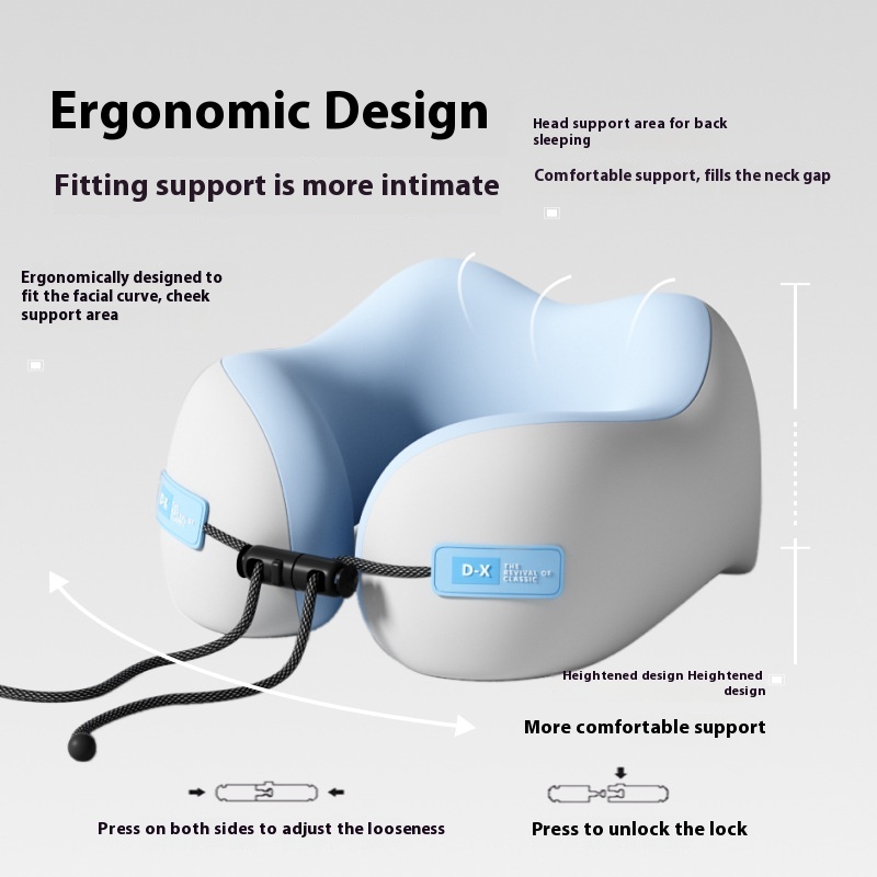 Memory Foam U Shaped Travel Pillow Soft Neck Support Pillow for Comfort and Relaxation