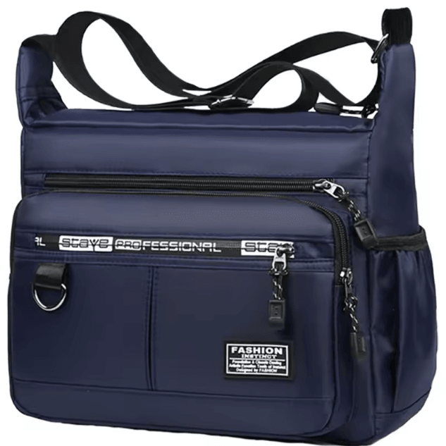 Mens Cross Body Bag Adjustable Shoulder Business Multi Pocket Everyday Messenger Bag