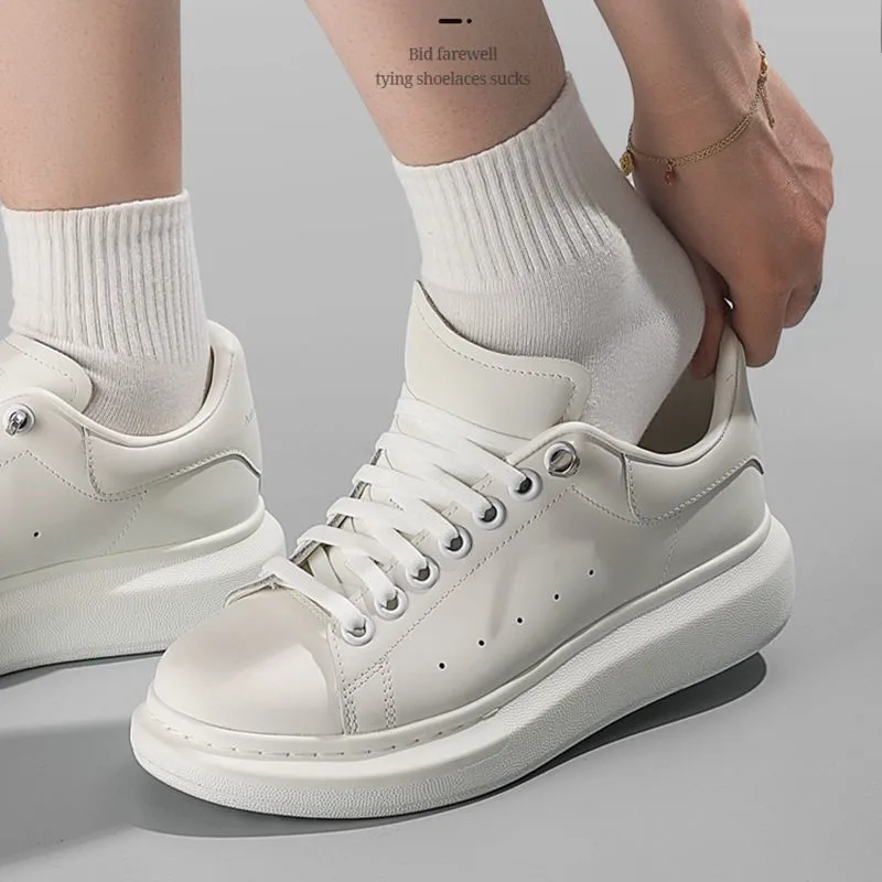 Flat Elastic No-Tie Shoelaces for Sneakers Quick & Easy Shoelace Clips for Kids & Adults