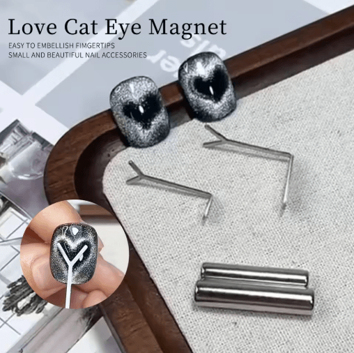 DIY Nail Art Magnet Set Strong Cats Eye Magnetic Rod with Heart Shaped Design