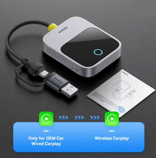 Baseus Wireless CarPlay Adapter Wired to Wireless Smart Car System
