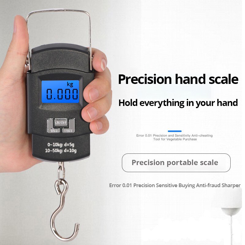 Portable LCD Digital Luggage Scale with High-Precision Steel Hook – Compact & Accurate Mini Scale for Travel