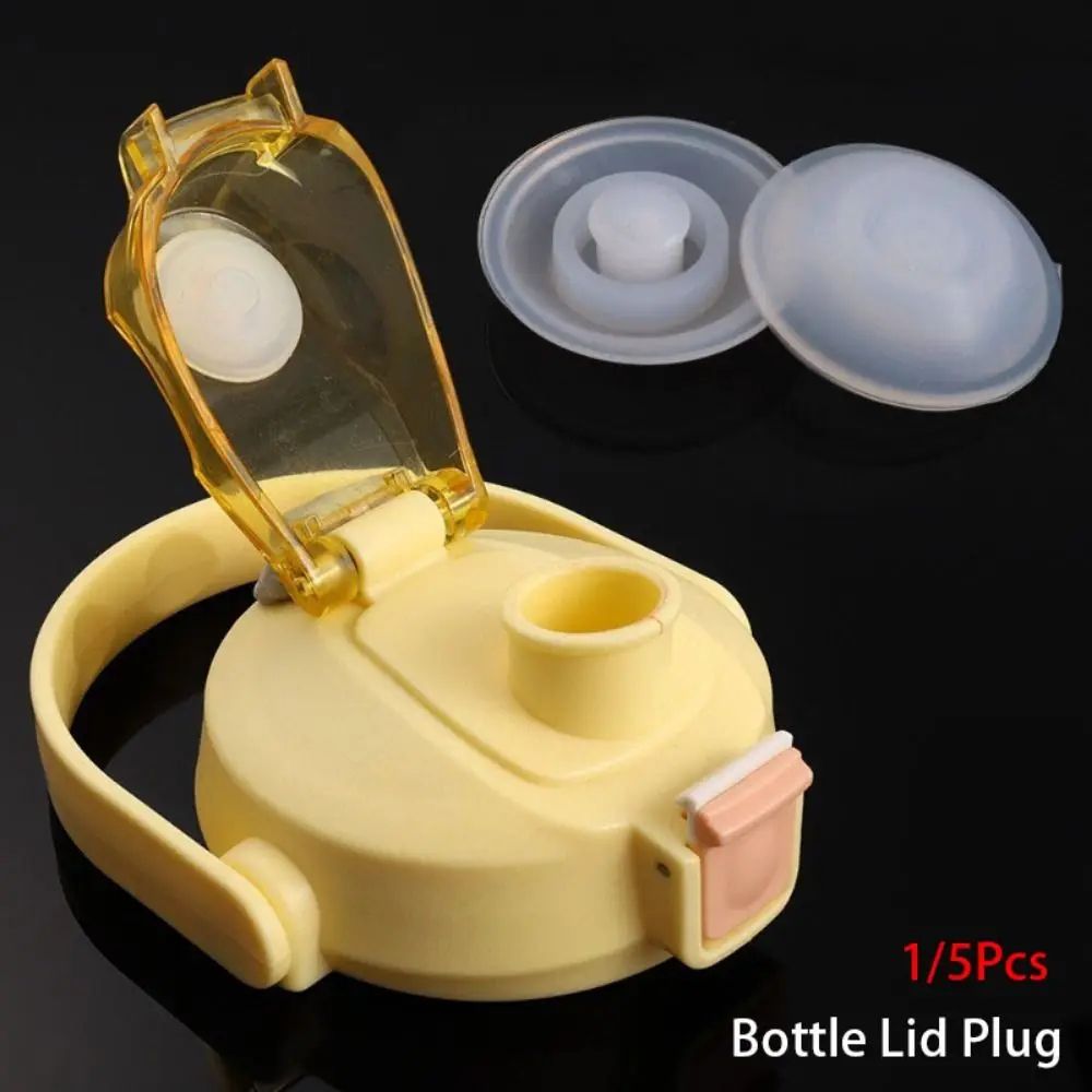 5 Pcs Silicone Bottle Lid Seal Plug Replacements for Travel Tumbler Coffee Cup Mug Vacuum Bottle, Leakproof Non-Spill