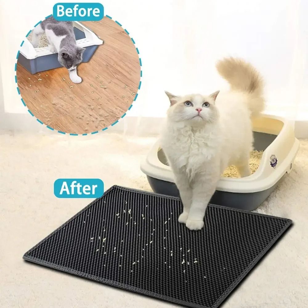 Double Layer Waterproof Cat Litter Mat with Non Slip Design