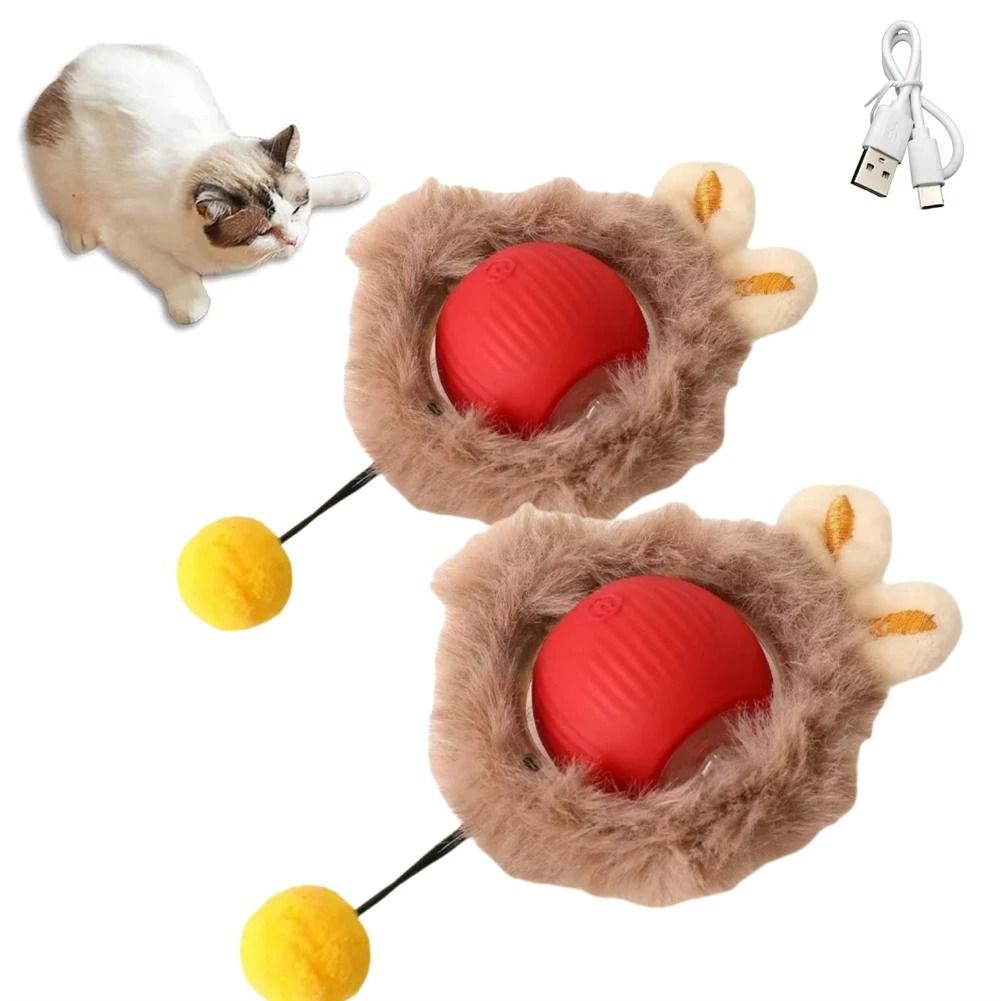 Automatic Rolling Ball Pet Toy Charging Smart Cat Dog Chase Toy