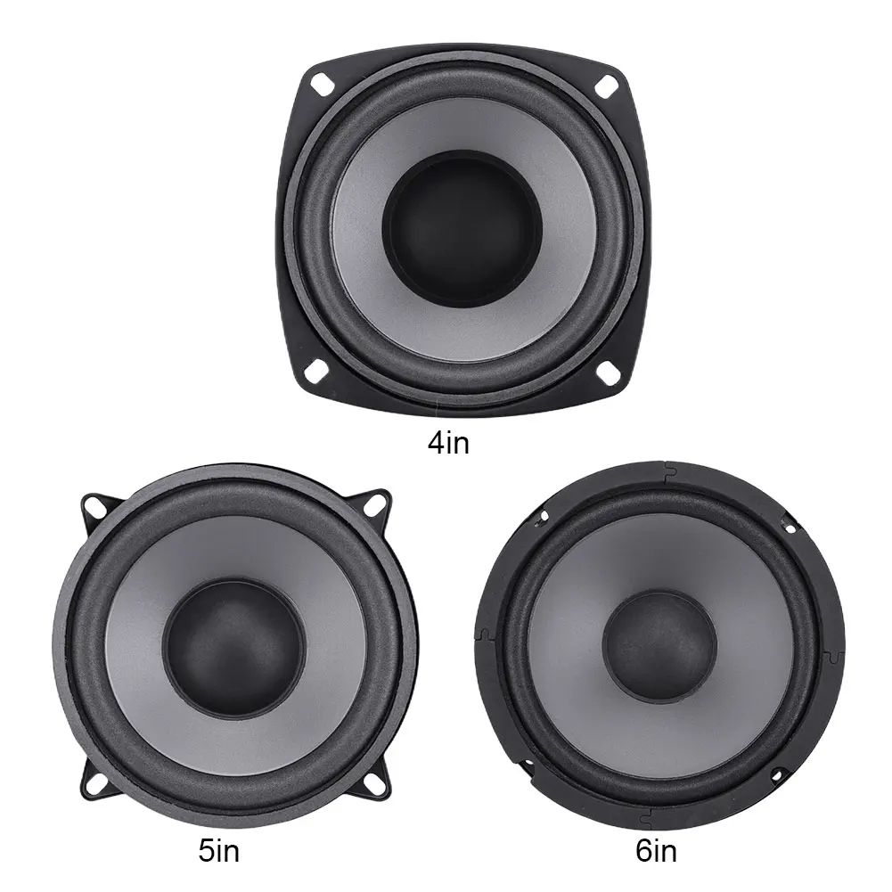 Universal 4–6 Inch Car HiFi Coaxial Speakers – Full-Range Stereo Sound Upgrade