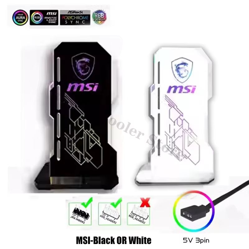 Faith Luminous ARGB Vertical GPU Holder & Graphics Card Jack Bracket