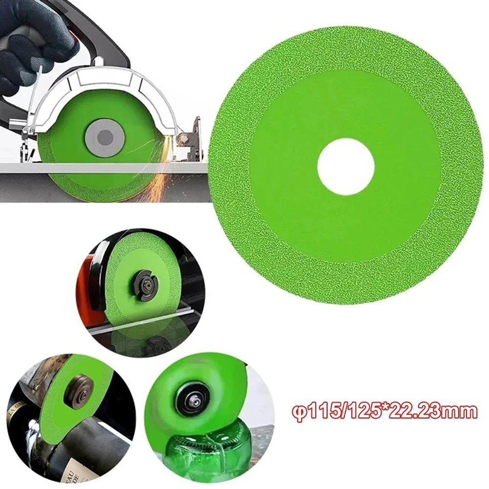 4.5/5 Inches Diamond Cutting Disc for Glass & Tile – Marble Ceramic Jade Crystal Grinding Blade, Smooth Fast Clean Cuts