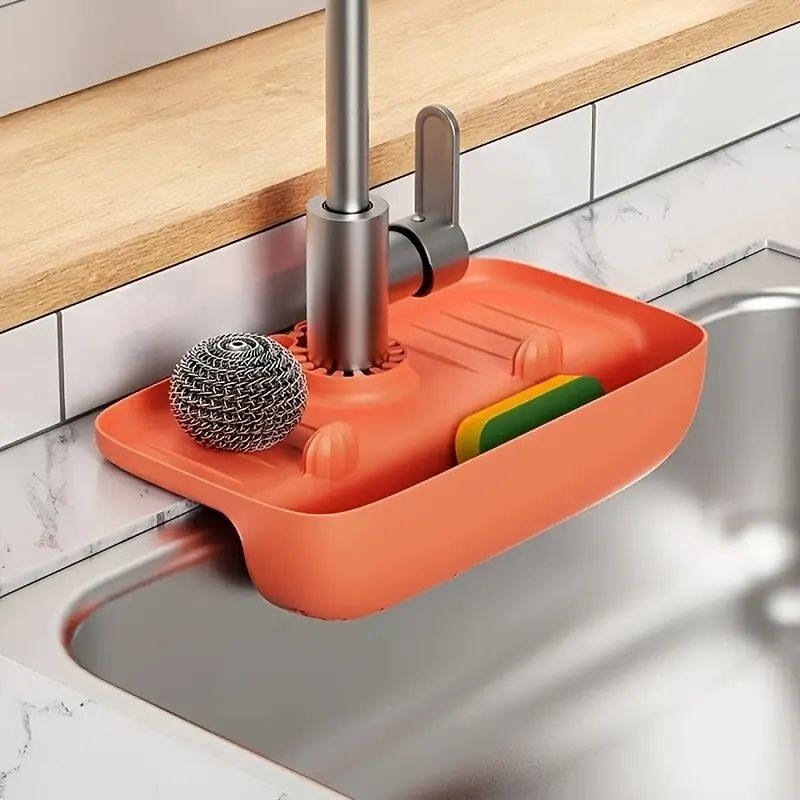 Silicone Sink Drain Rack and Faucet Pad