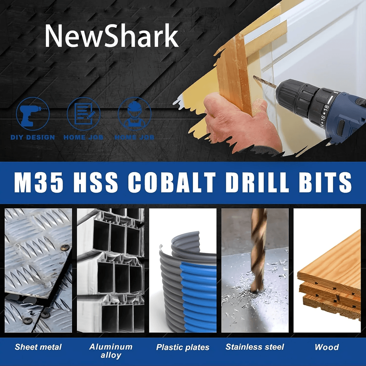ProBore M35 Cobalt Drill Bit Set – 19-Piece Metric Bits for Stainless Steel & Hard Metal