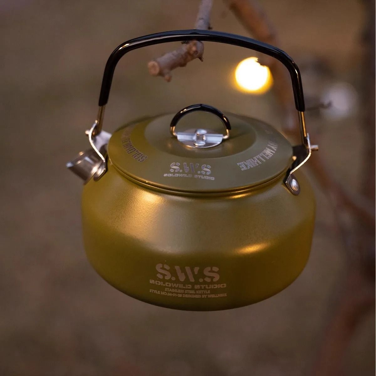 Portable Outdoor Camping Kettle with Optional Spout and Complete Hiking Coffee Tea Sets
