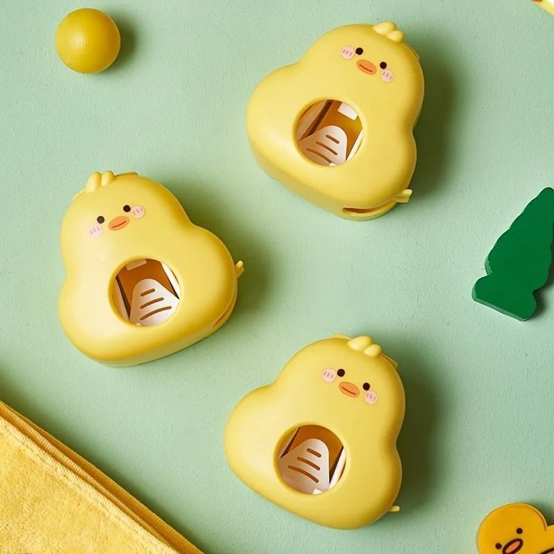 Cute Yellow Duck Automatic Toothpaste Dispenser