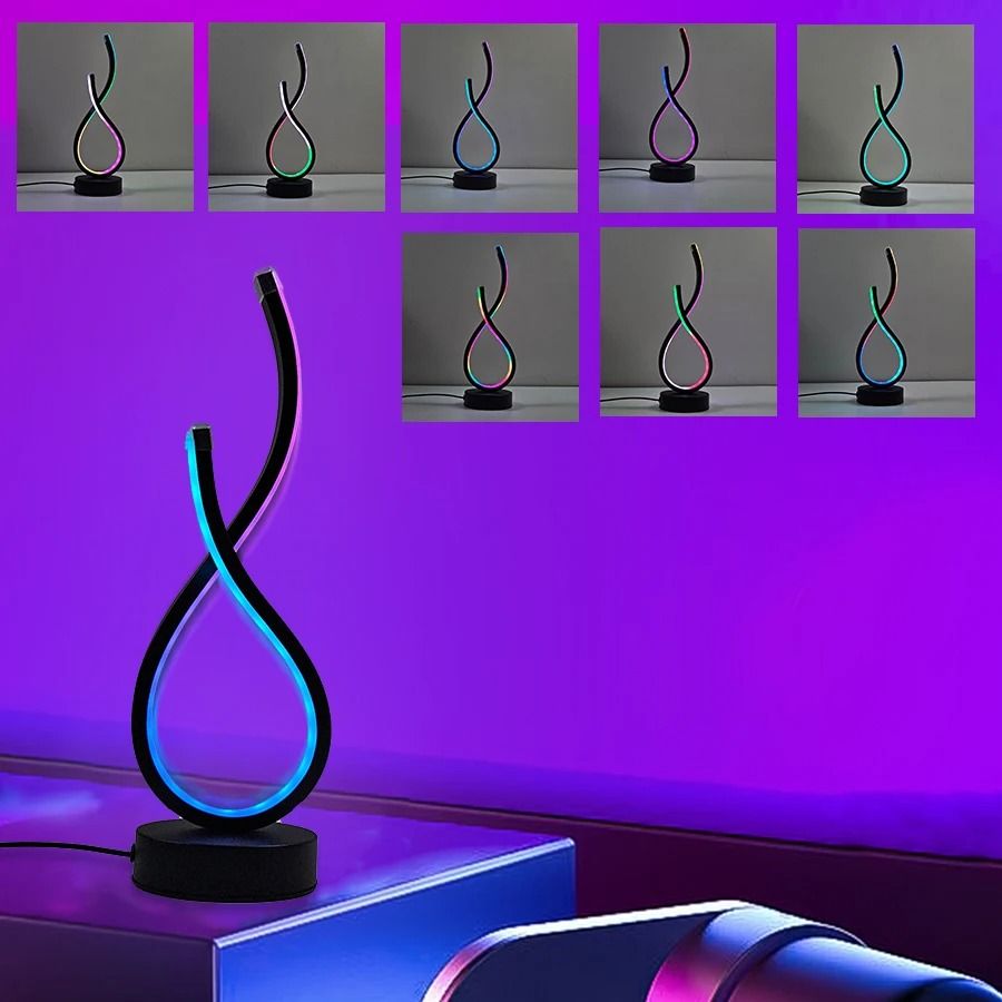 Modern USB LED Desk Lamp with Adjustable Lighting and Button Control