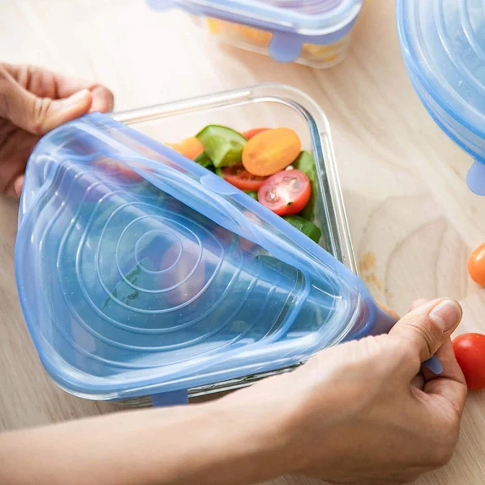 6-Piece Set Stretchable Multifunctional Fruit And Vegetable Silicone Fresh-Keeping Cover