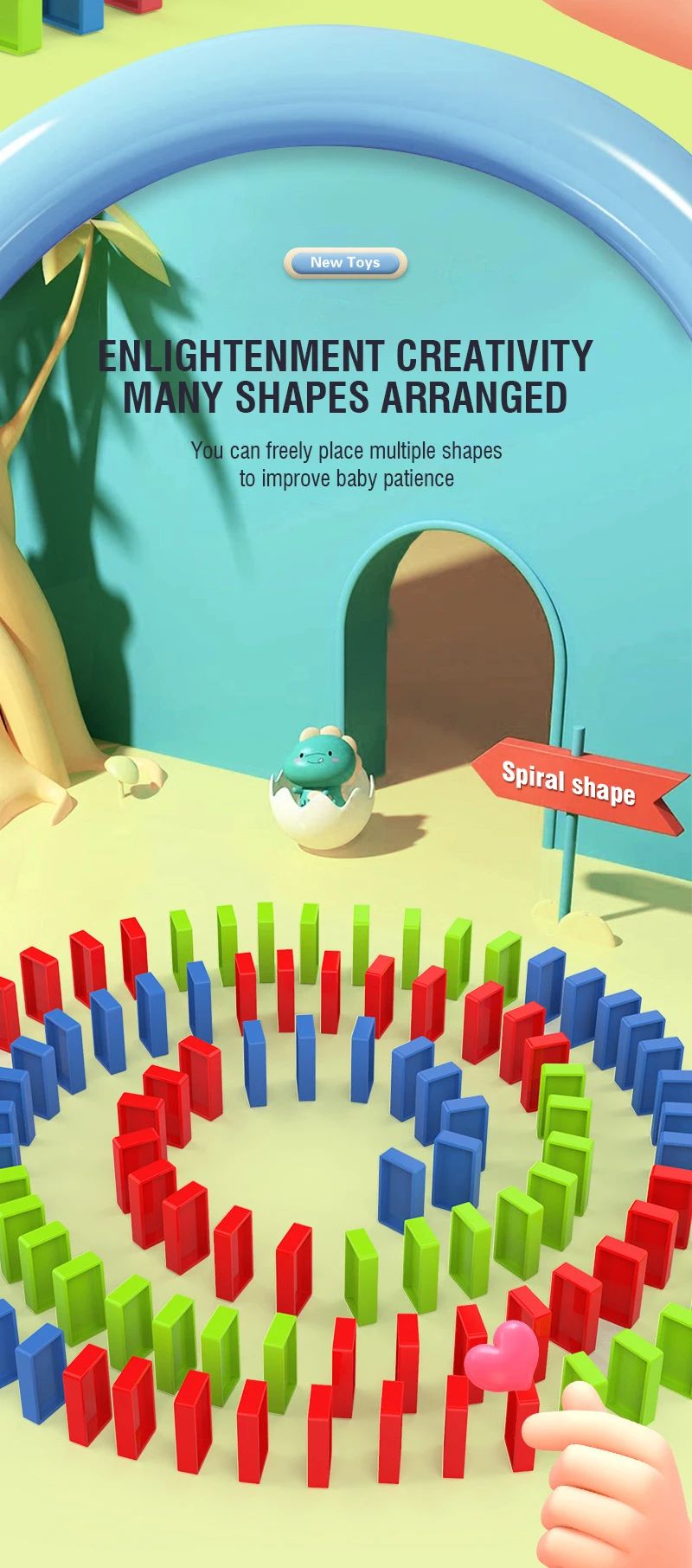Automatic Domino Train Building Toy