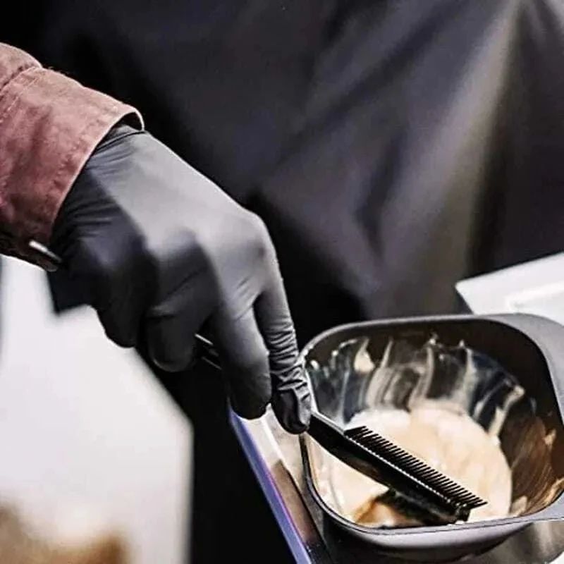 Black Nitrile Disposable Gloves – Thickened Waterproof Cleaning, Tattoo & Hairdressing Gloves