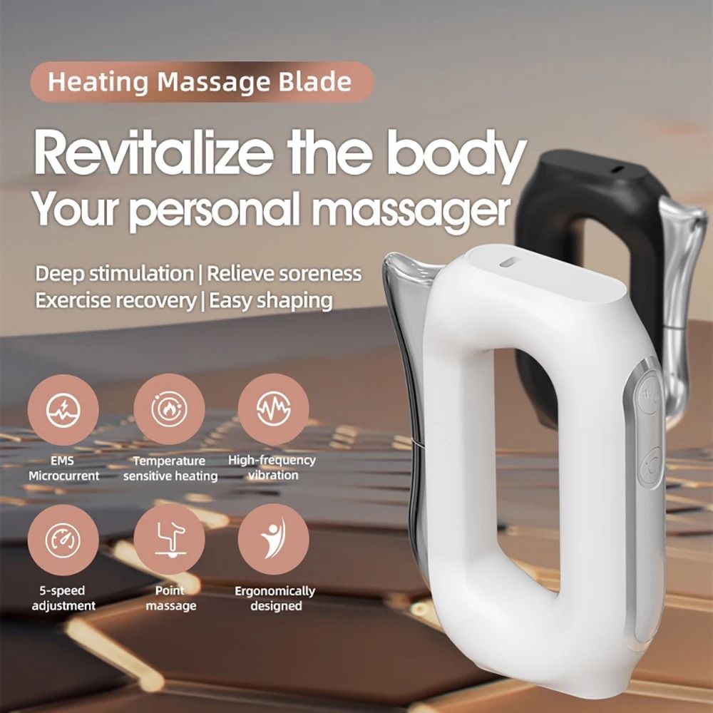 Electric Fascia Massager with Heating and Microcurrent Therapy