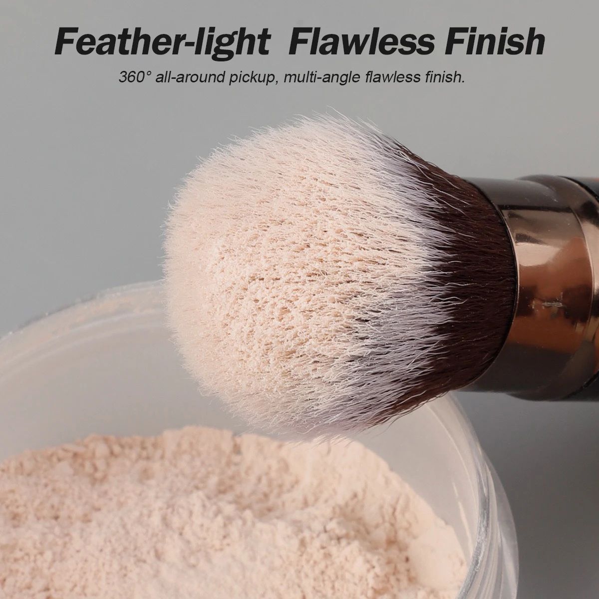 Retractable Travel Makeup Brush for Powder Blush and Foundation