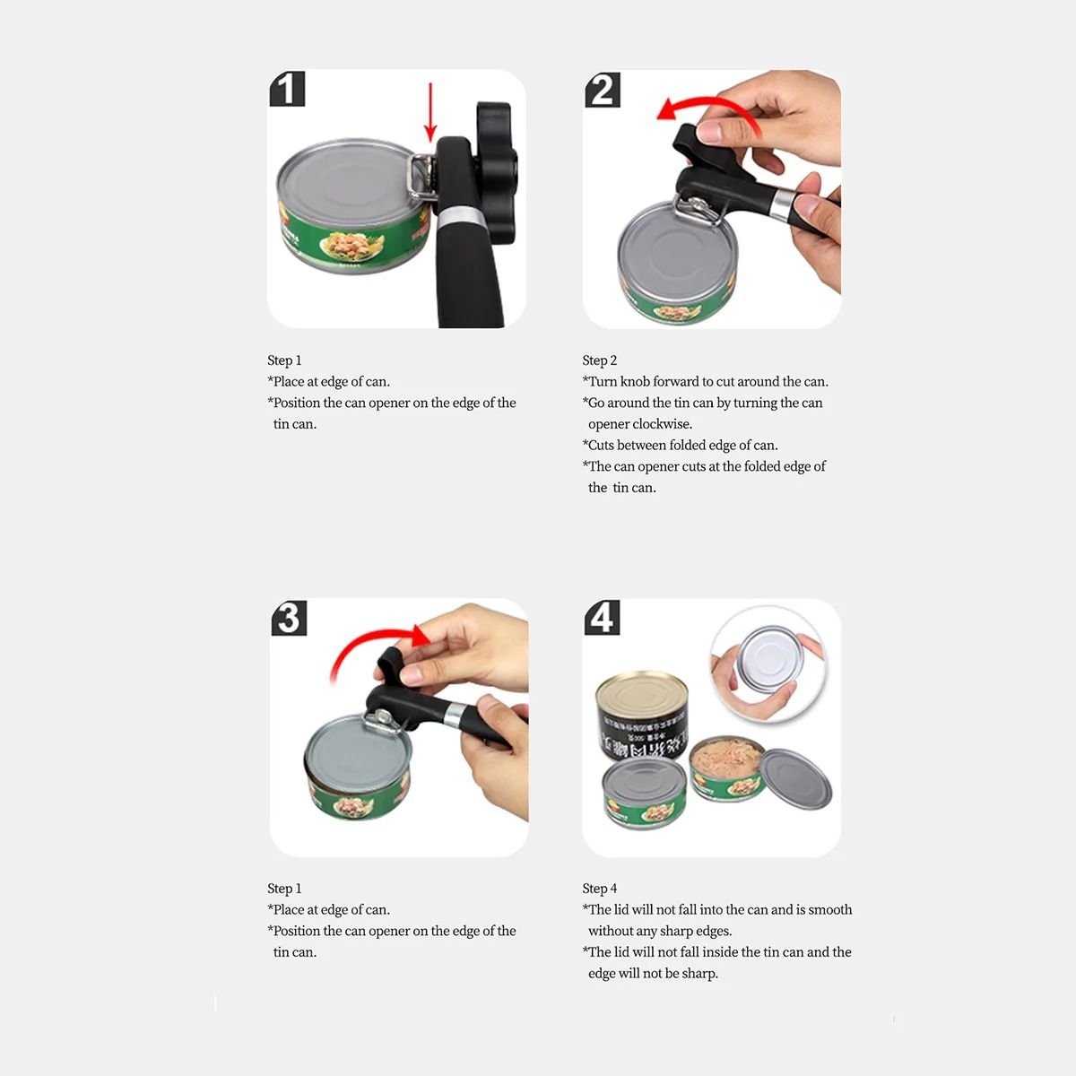 Professional Safety Side-Cut Manual Can Opener