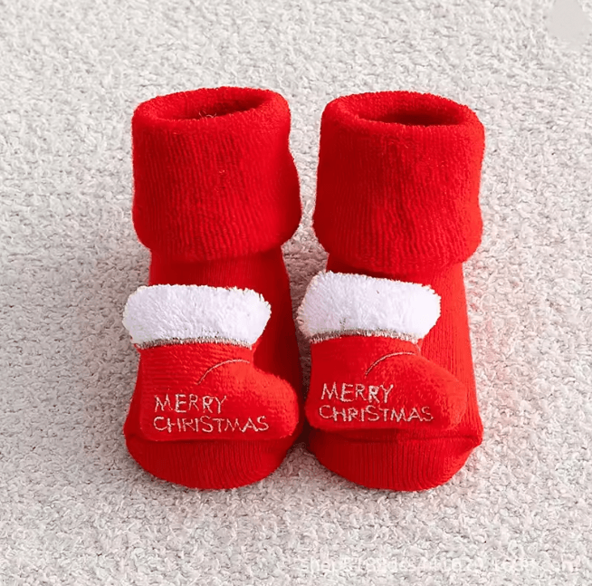 CozySnow Christmas Baby Socks Warm Knitted Snowman and Deer Mid Socks