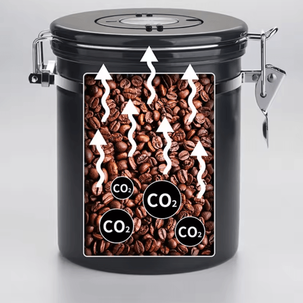 304 Stainless Steel Airtight Coffee Canister – Moisture-Proof Kitchen Storage Container