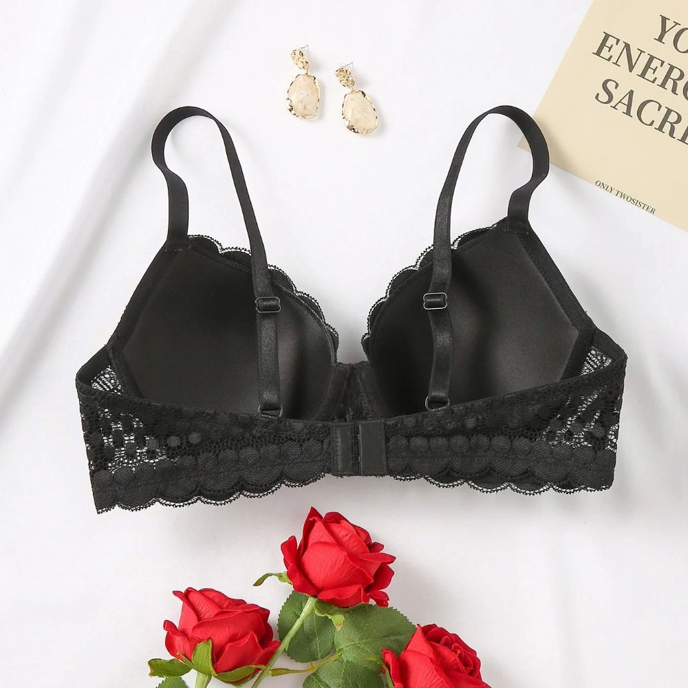 Elegant Lace Push Up Bra Underwire Breathable Lingerie B C D Cup