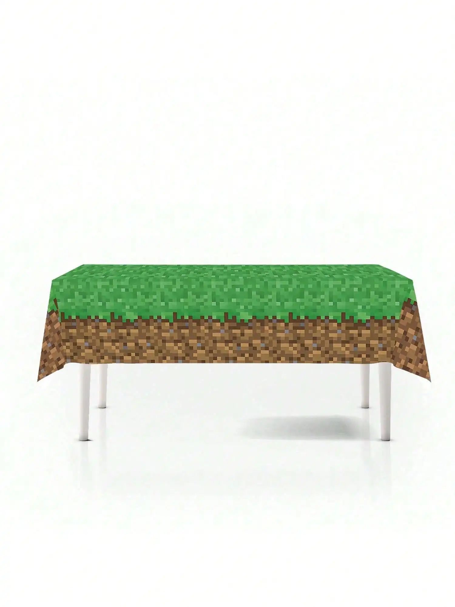 Pixel Style Grass Pattern Disposable Waterproof Tablecloth