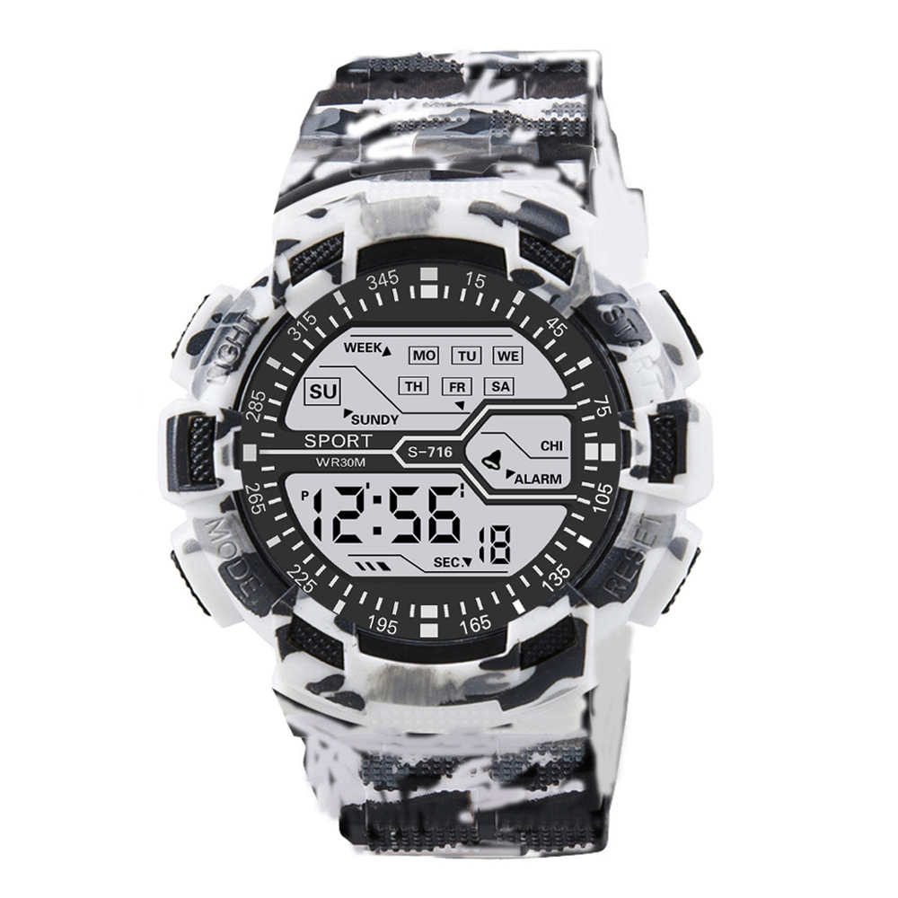 Mens Waterproof Digital Sports Watch with Luminous Display