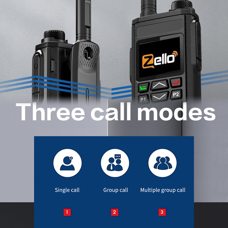 Android POC Radio Professional Long-Range Walkie Talkie with SIM & Bluetooth