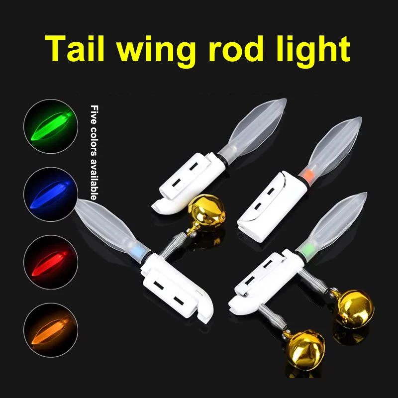 Waterproof Clip-On LED Fishing Rod Light for Night Fishing, Bite-Indicator Rod Tip Light