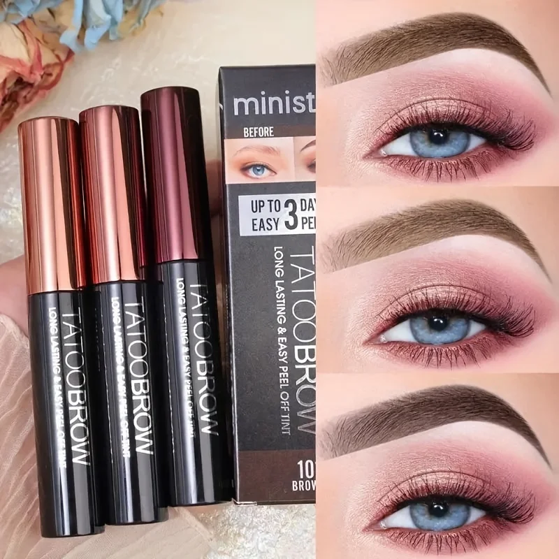 Tattoo Peel Off Eyebrow Gel Tint Waterproof & Transfer-proof Brow Tint for Fuller & Defined Brows