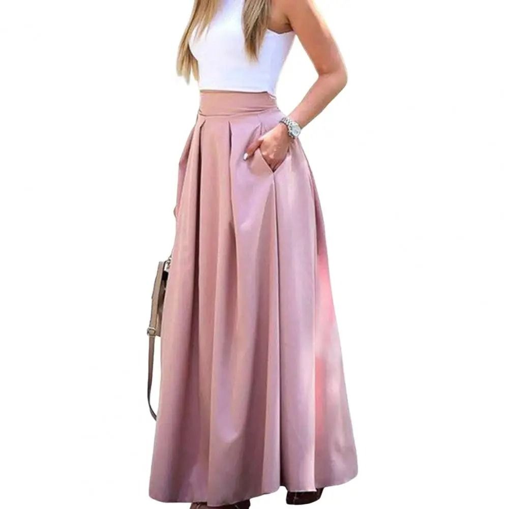 Elegant High Waist Utility Maxi Skirt