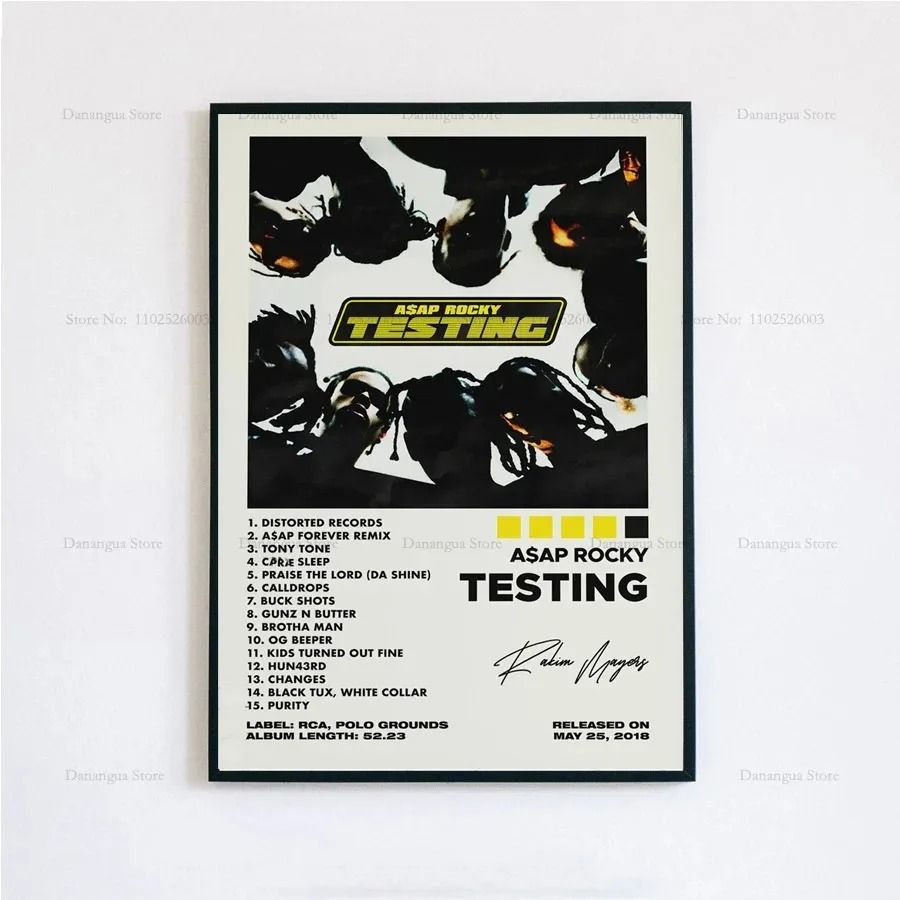 ASAP Rocky Poster Hip Hop Album Cover Wall Art Music Poster Print