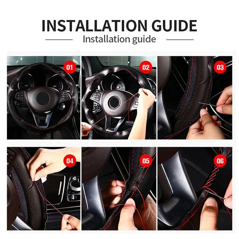 Genuine Leather Steering Wheel Cover