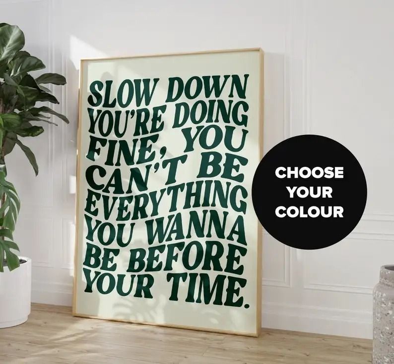 Song Lyrics Music Wall Art Canvas Retro Disco Pop 70s Poster
