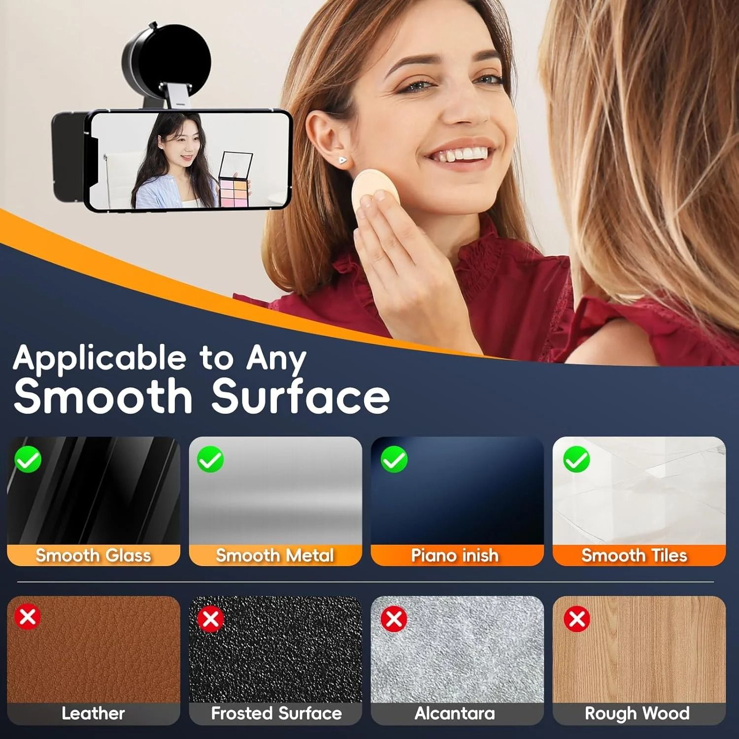 Upgraded Aluminum Alloy Vacuum Magnetic Car Phone Holder With 360 Degree Rotation And Foldable Design