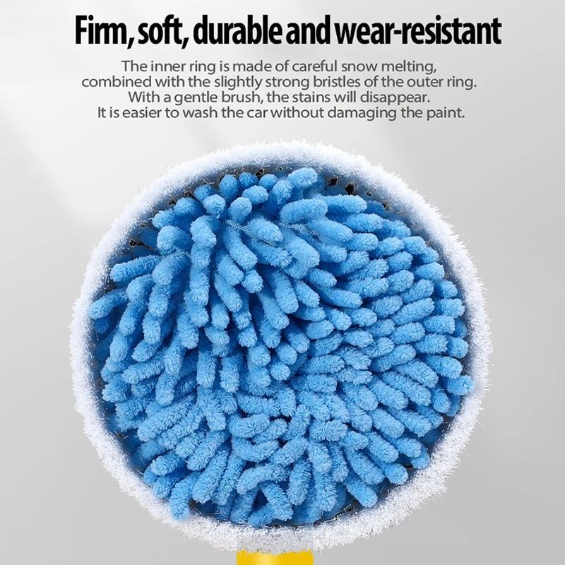 360 Degree Rotating Car Wash Brush Kit With High Pressure And Foam Dispenser