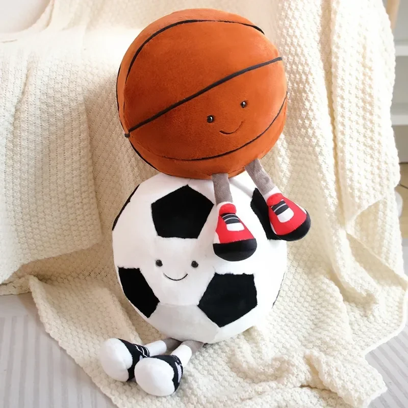 Fun Football Doll and Basketball Plush Toy, Comfortable Pillow, Interactive Dog and Cat Toy, Pet Ball for Play