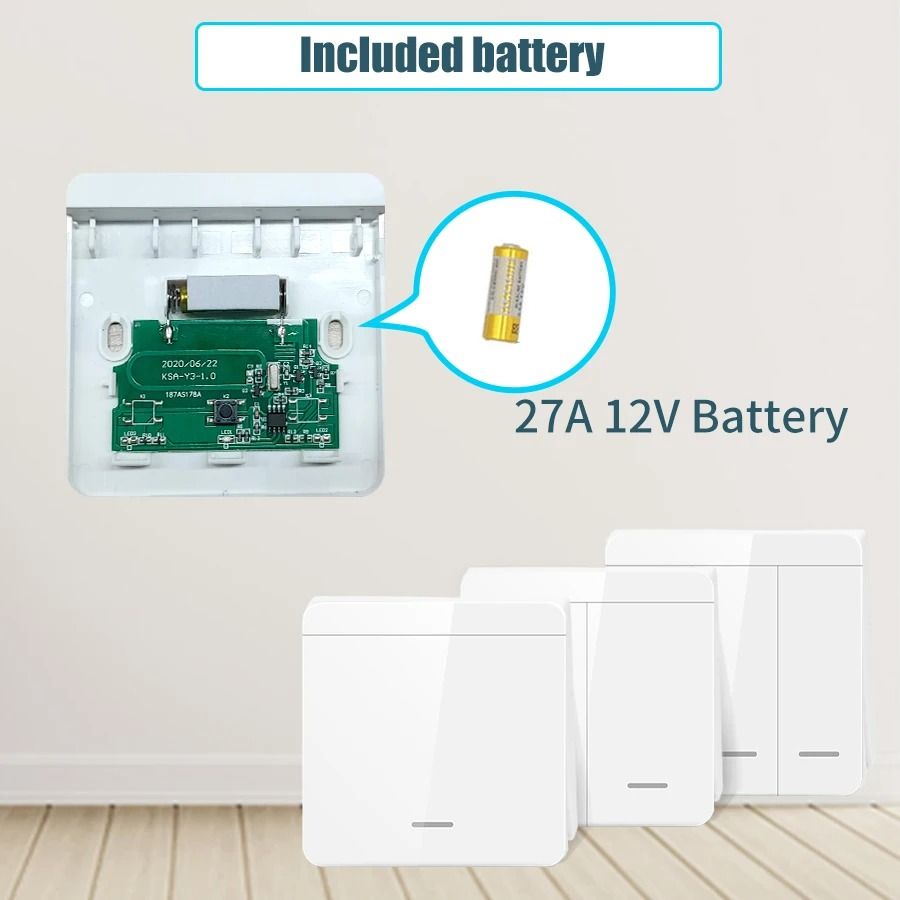 RF 433MHz Wireless Light Switch Receiver and Wall Panel Controller