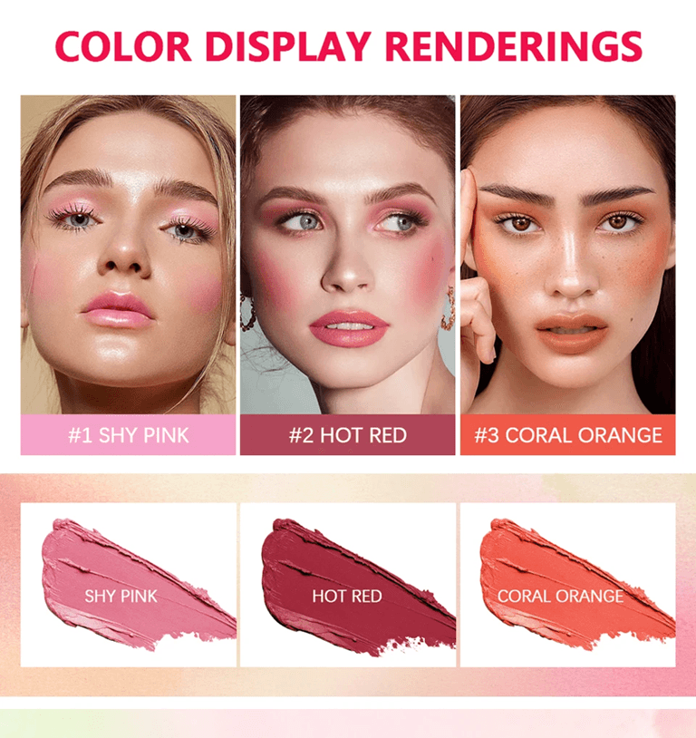 RadiantGlow Waterproof Blush Stick Cream Rouge for Natural Brightening