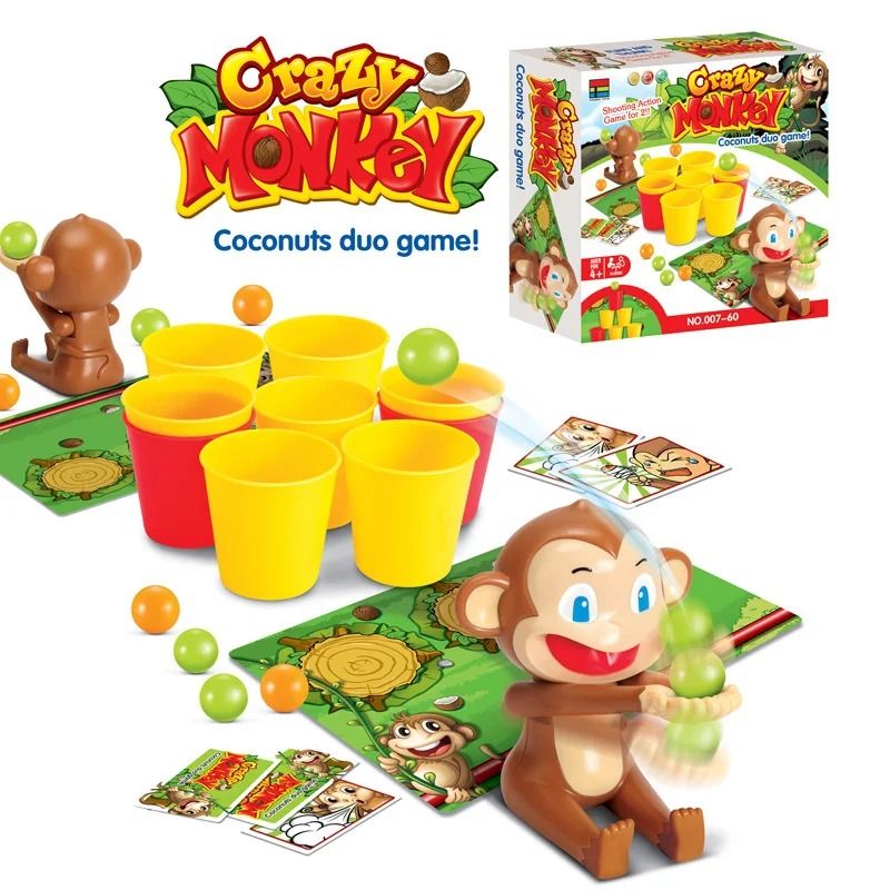 Crazy Monkey Game Two Player Interactive Shooting Tabletop Party Game